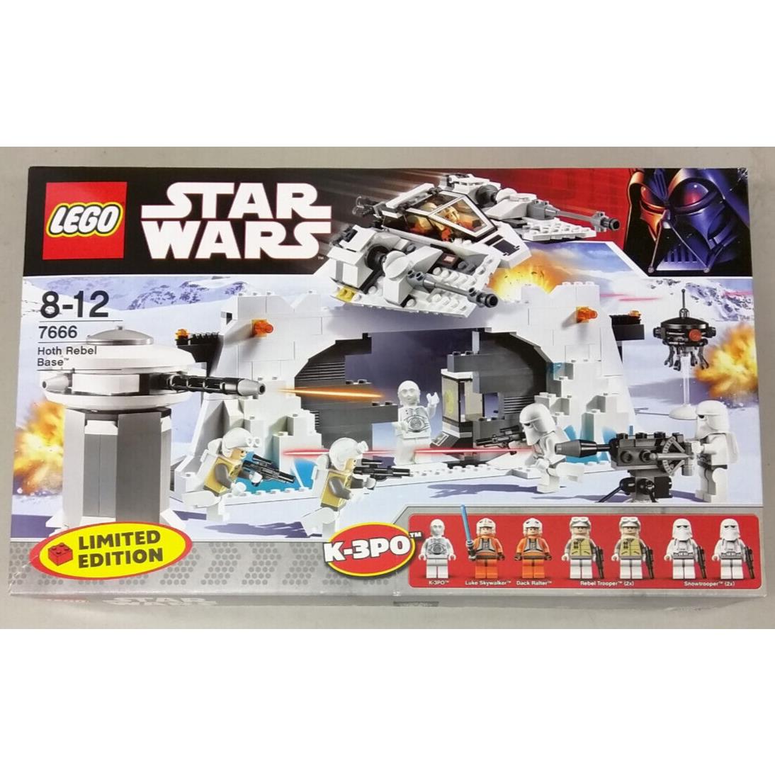Lego Star Wars 7666 Hoth Rebel Base Limited Edition K-3PO Luke Snowspeeder