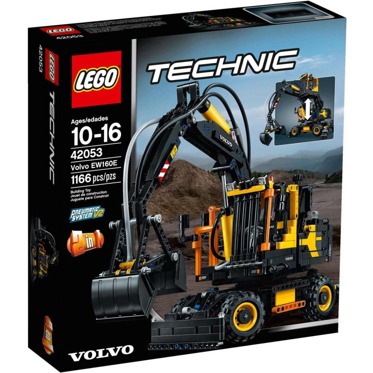 Lego Technic 42053 Volvo EW160E Excavator Truck Retired Building Set