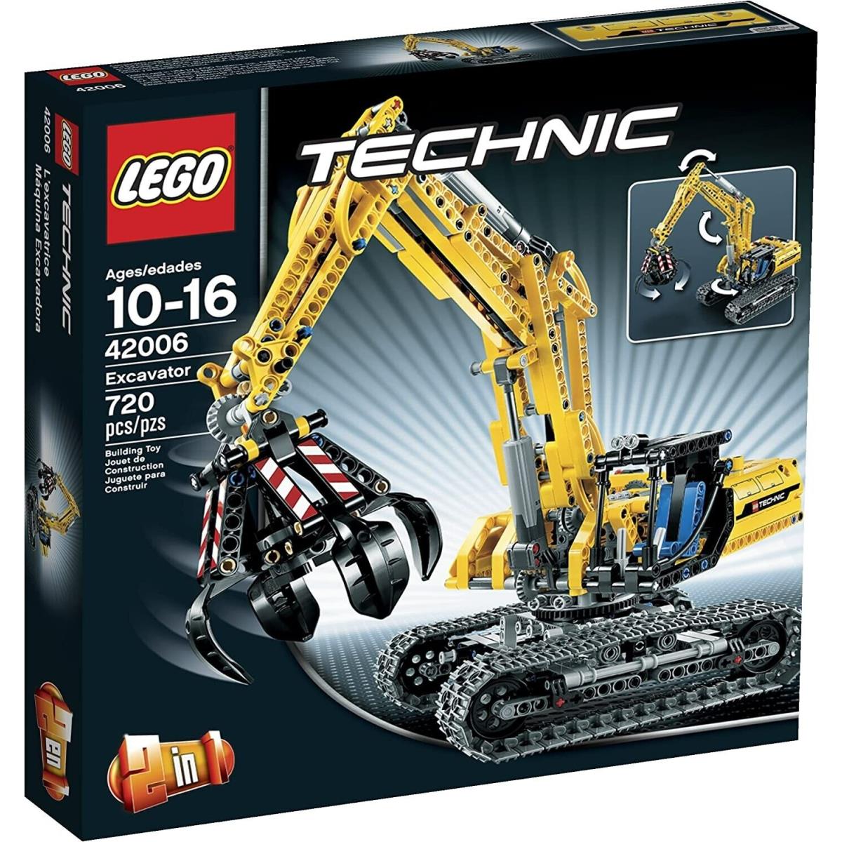 Lego Technic 42006 2-in-1 Excavator Set Retired Hard to Find