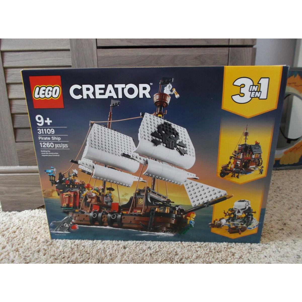 Lego Creator 3 in 1 Pirate Ship 31109 Building Kit 1 260 Pieces