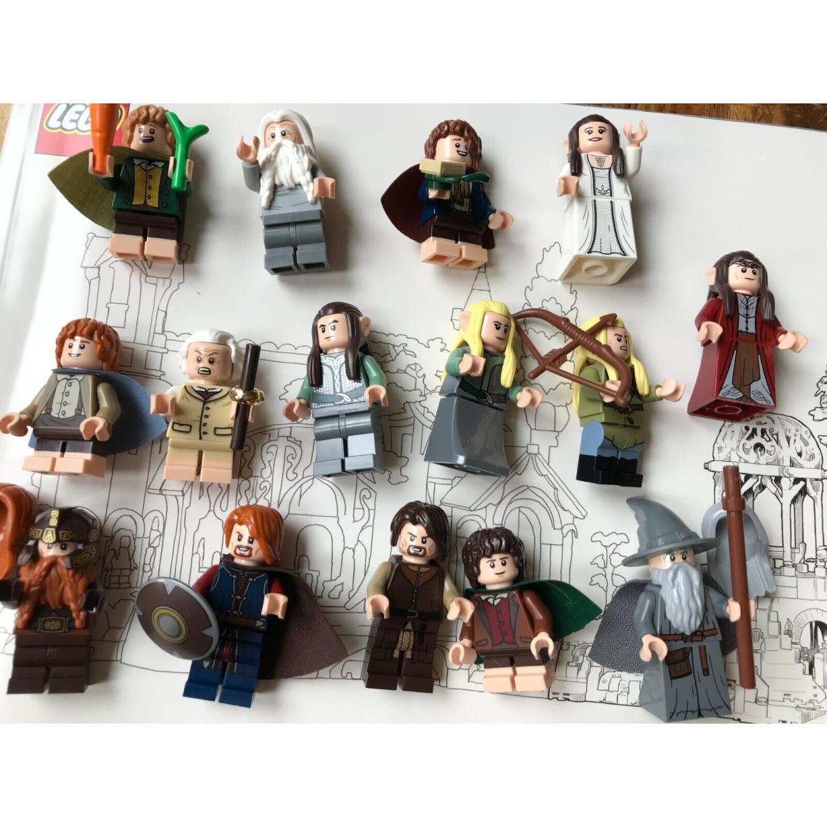 Lego-new-complete 15 Minfigures Set 10316 Lord OF The Rings/rivendell