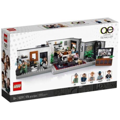 2021 Lego TV Show Queer Eye The Fab 5 Loft: 10291 974 Pcs W/ Mini Figures Misb