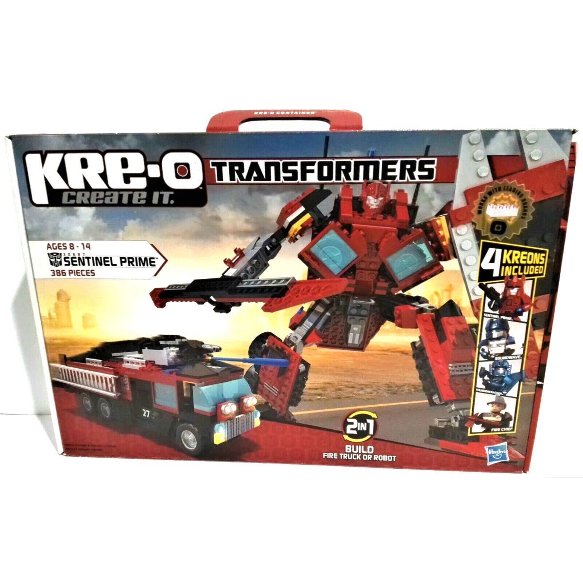 Hasbro Kre-o Create IT Transformers: 30687 Sentinel Prime Fire Truck/ Robot Misb