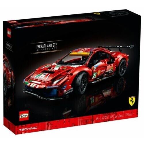 Lego Technic 42125 Ferrari 488 Gte AF Corse 51 Building Set Misb IN Hand Usa