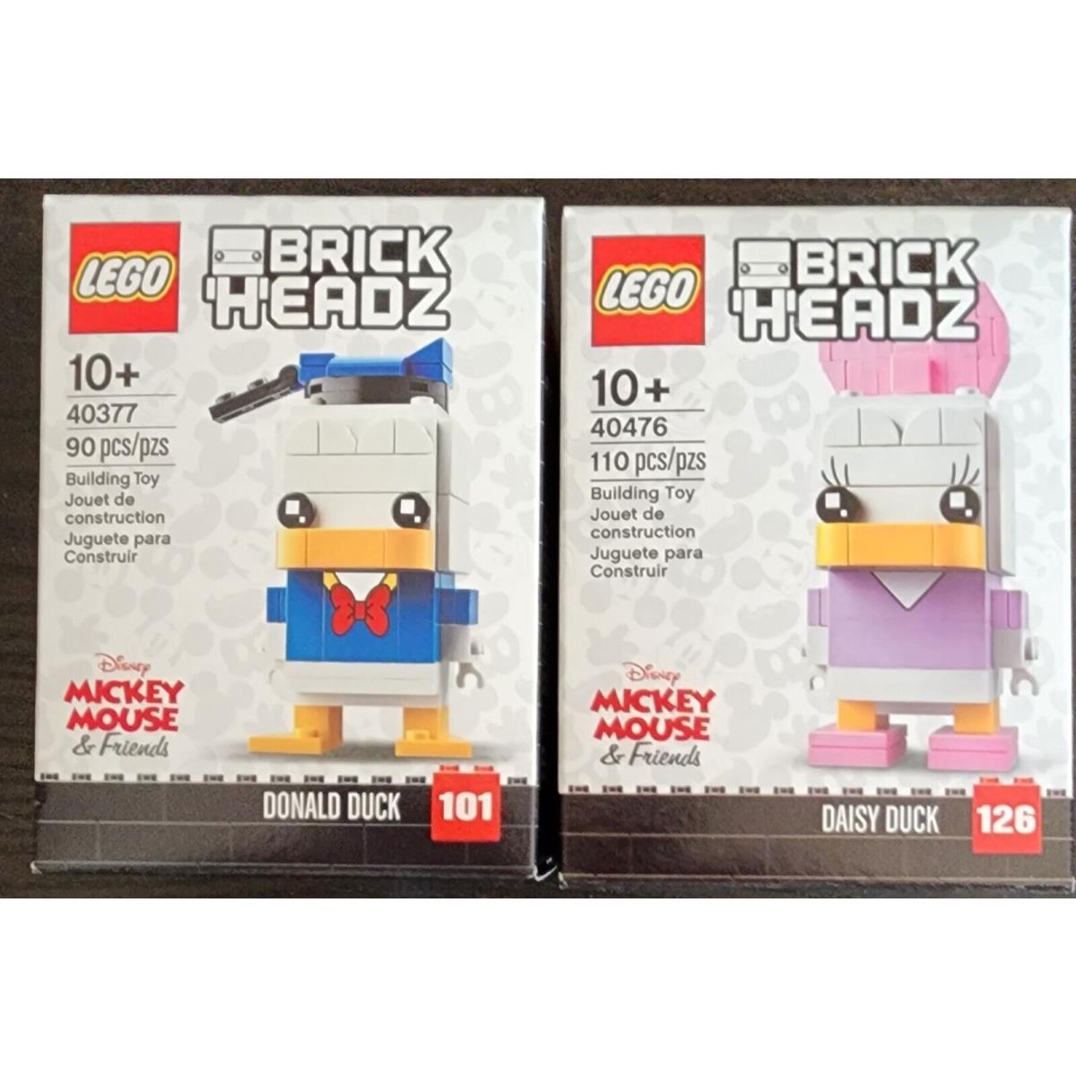 Lego Brickheadz Disney 40476 Daisy Duck 40377 Donald Duck