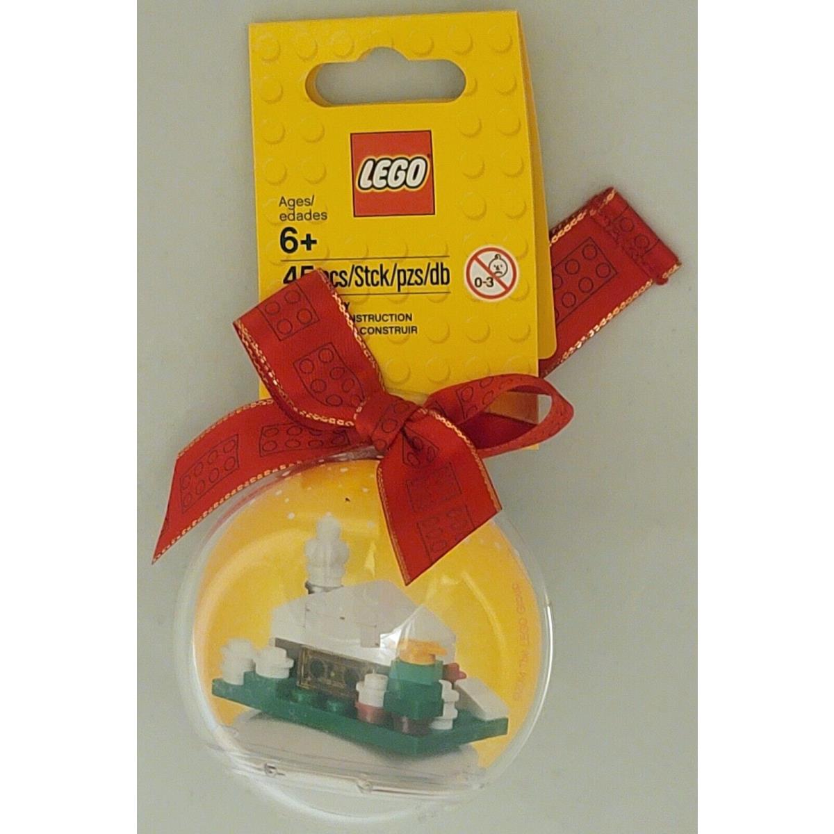 Lego Holiday Ornament Snow Hut Christmas Bauble with Red Ribbon 850949 6077704