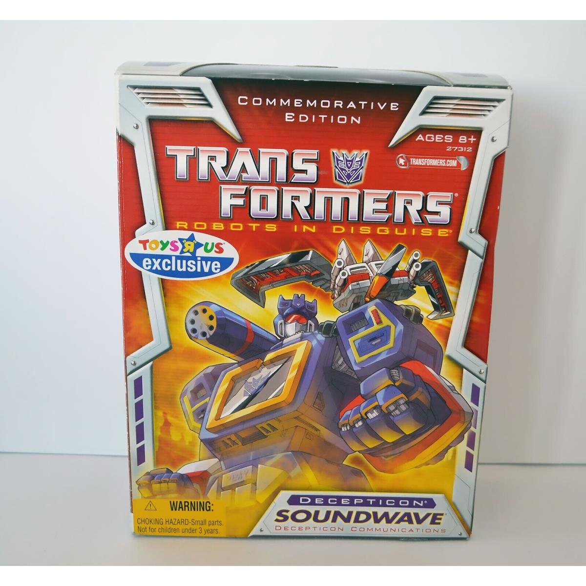 Hasbro 2006 G1 Transformers Commemorative Edition Soundwave Toys R Us Exclusive