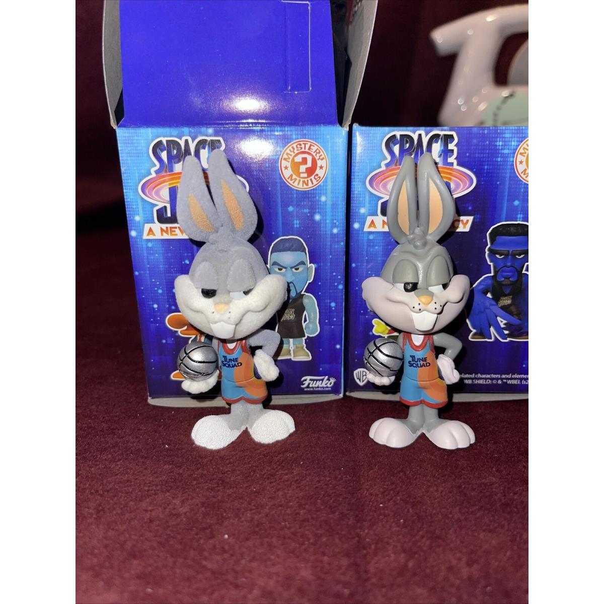 2 Funko Space Jam A Legacy Mystery Mini Flocked Bugs Bunny 1/72 Bugs 1/6