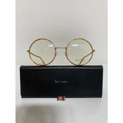 Paul Smith Alford v2 Satin Gold Light Tortoise Round Metal Eyeglasses 51mm