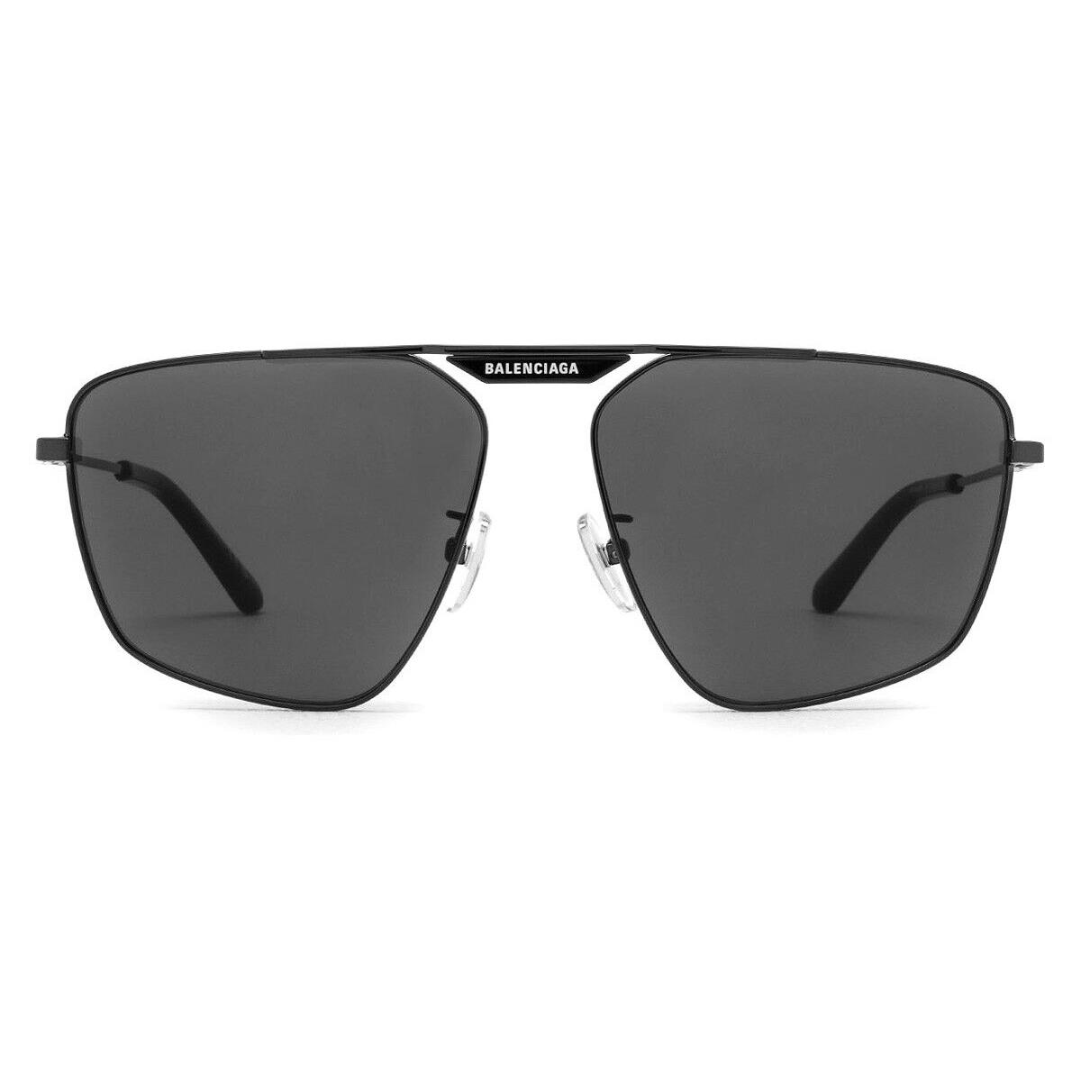 Balenciaga BB0246SA Sunglasses Men Gray Gray Aviator 61mm