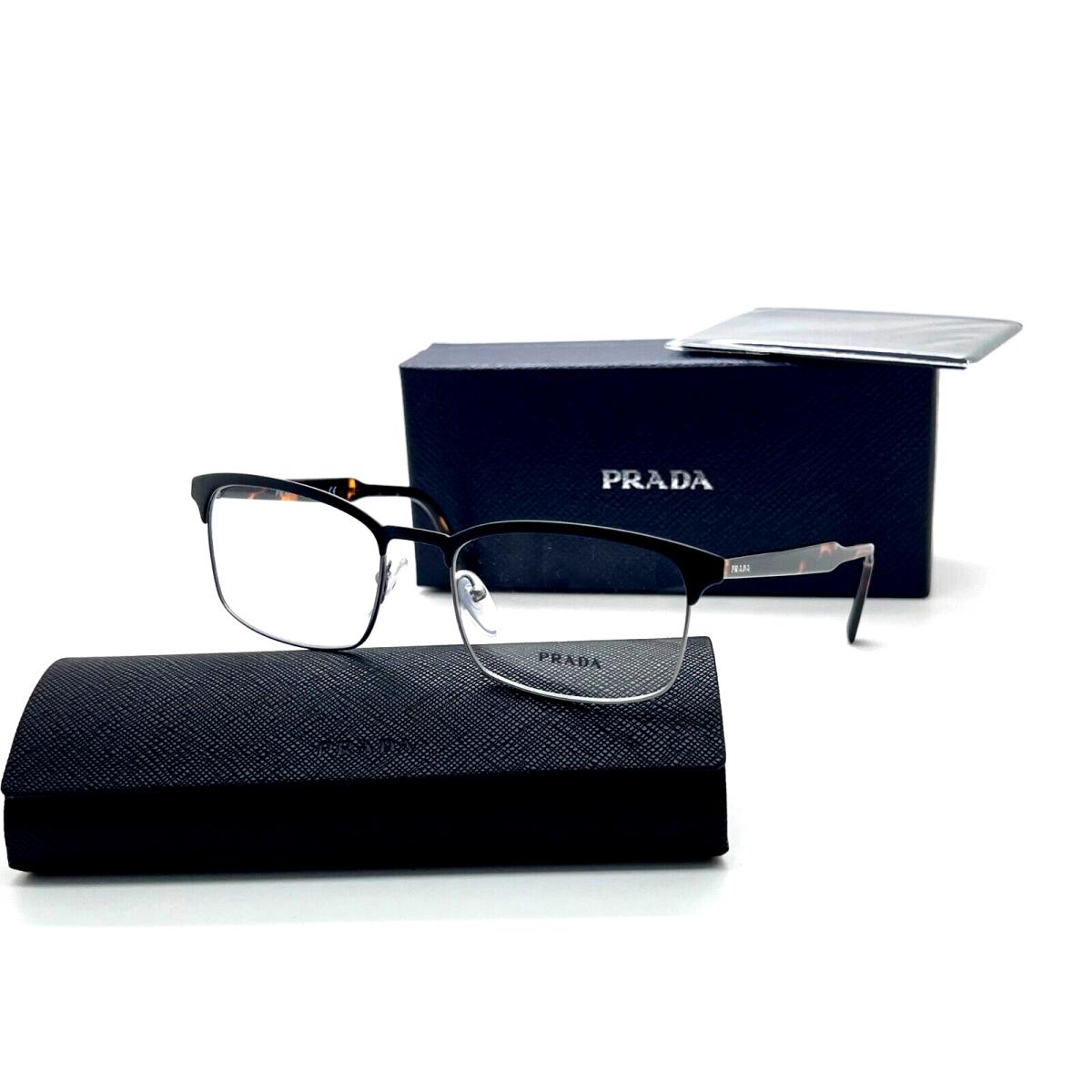Prada Eyeglasses Optical Frame Vpr 54W 02G Matte Black/gun 54-18-145MM Italy
