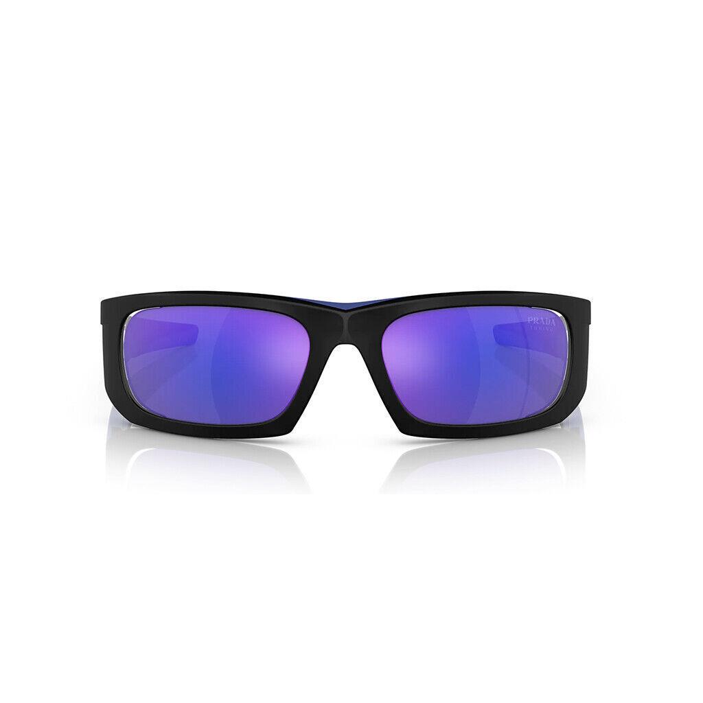Prada Sport PS 02YS 16G05U Sunglasses Matte Black Frame Blue Lens 59mm