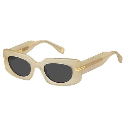 Marc Jacobs MJ-1075/S 040G-IR Yellow/grey Rectangular Women`s Sunglasses - Frame: Yellow, Lens: Grey