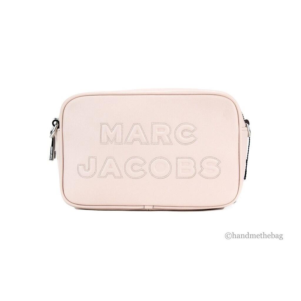 Marc Jacobs Flash Peach Whip Smooth Leather Logo Embossed Camera Crossbody Bag