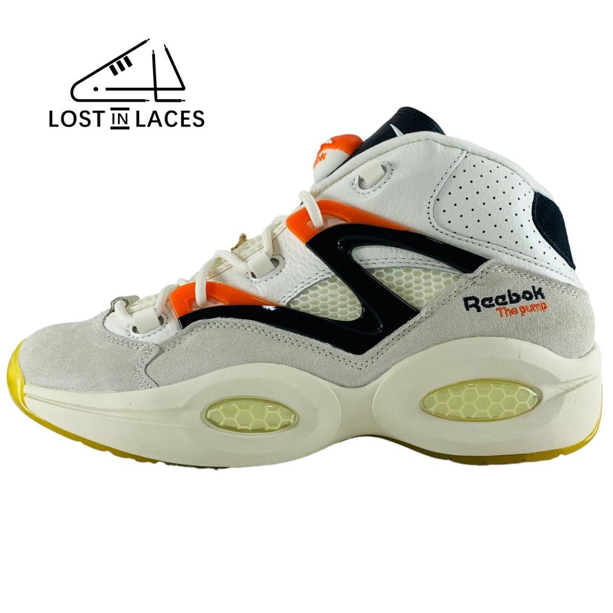 Reebok Question Pump Omni Lite White Black Sneakers Shoes Men`s Sizes