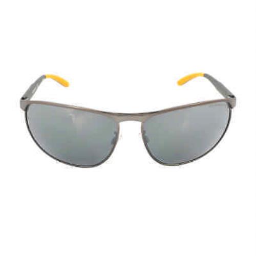 Emporio Armani Gray Mirrored Silver Square Men`s Sunglasses EA2124 30036G 64