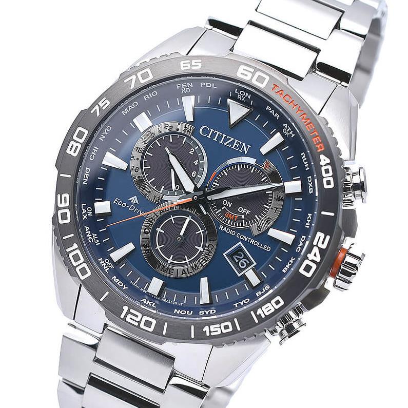 Citizen Land Promaster World Time Chronograph Sapphire Crystal Watch CB5034-82L