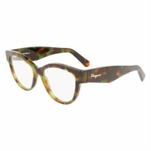 Salvatore Ferragamo SF 2934 340 Green Tortoise Eyeglasses 53/17/145