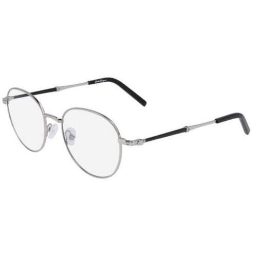 Salvatore Ferragamo SF 2192 045 Shiny Silver Eyeglasses 52/19/150