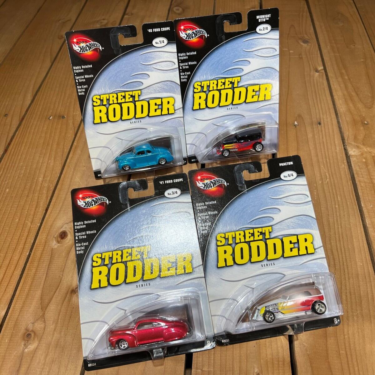 Hot Wheels Street Rodder Complete Set of 4 W/real Riders - 1:64 Diecast