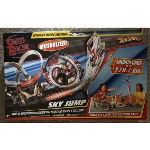 Hot Wheels Speed Racer Motorized Sky Jump Track w/ Exclusive Mach 6