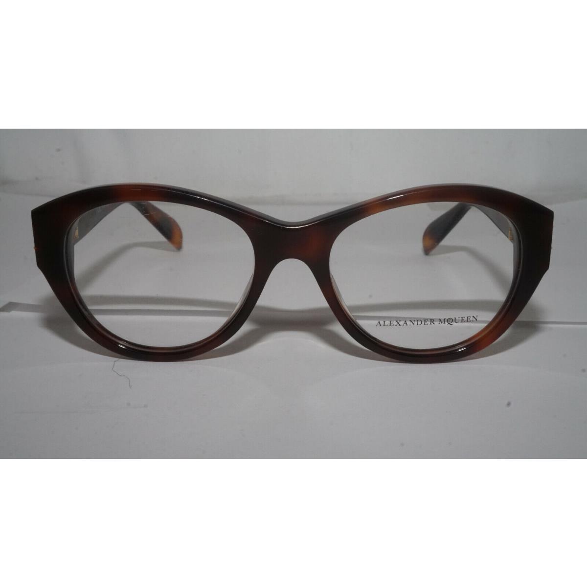 Alexander Mcqueen Eyeglasses Oval Dark Havana AM0053O 002 50 18 140