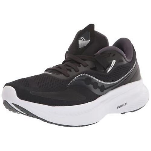 Saucony Women`s Guide 15 Running Shoes Black/white 5.5 B Medium US