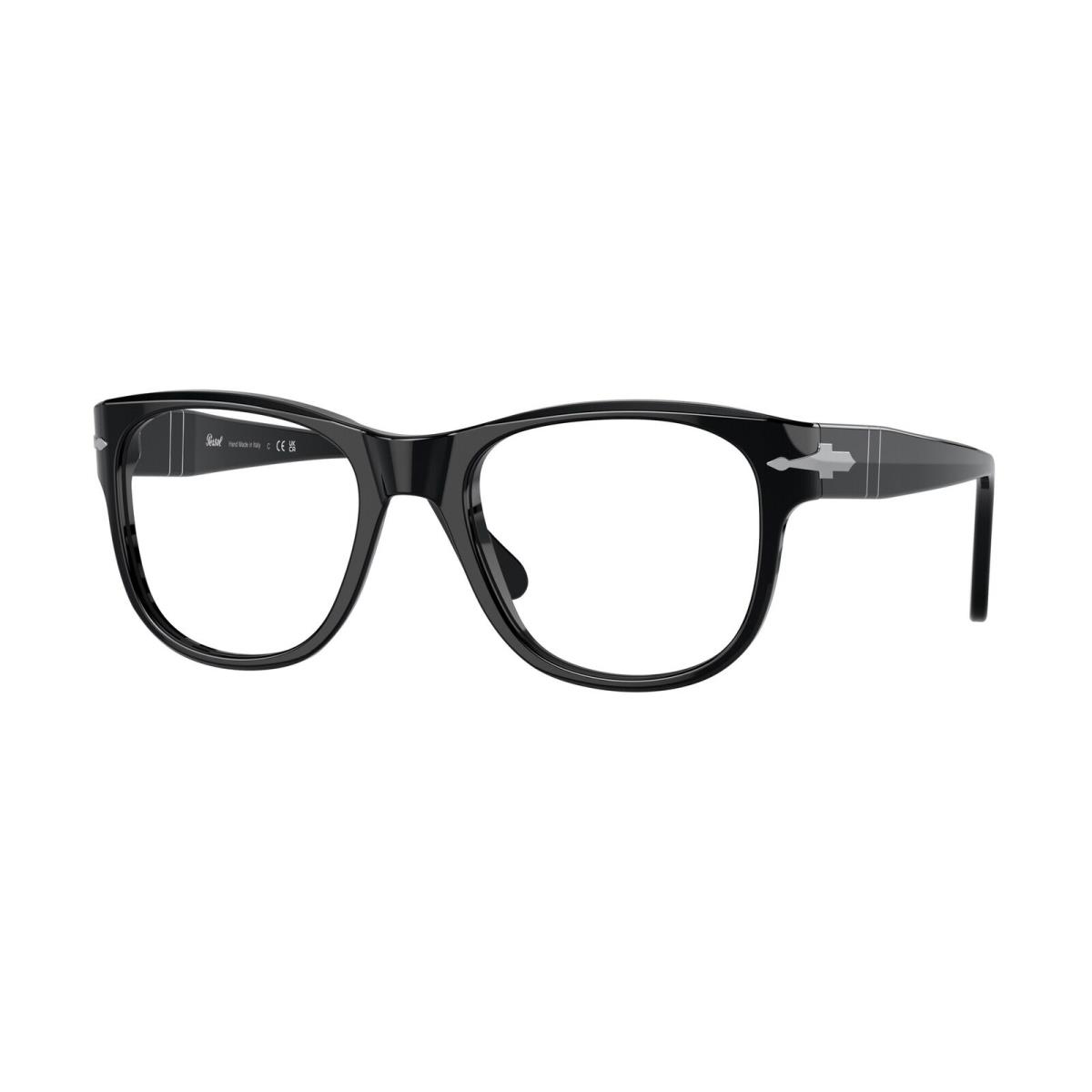 Persol PO3312V 95 Black Transparent Demo Lens 52 mm Unisex Eyeglasses