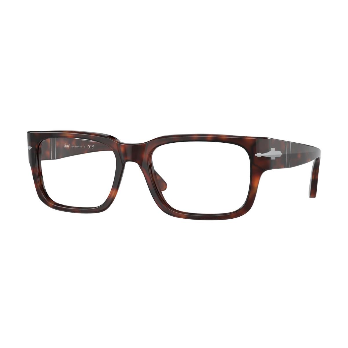 Persol PO3315V 24 Havana Transparent Demo Lens 55 mm Men`s Eyeglasses