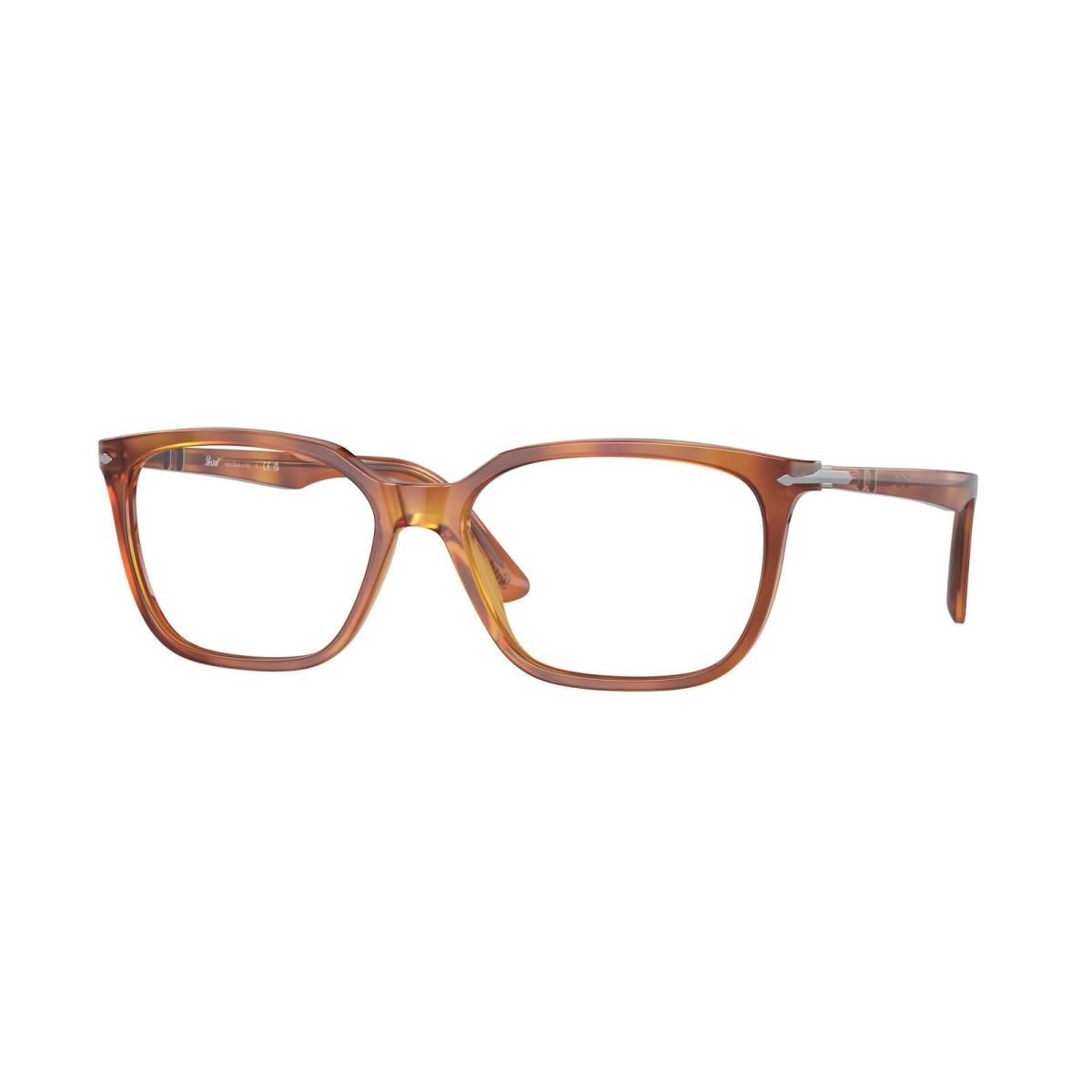 Persol PO3298V 96 Terra Di Siena Transparent Demo Lens 56 mm Men`s Eyeglasses