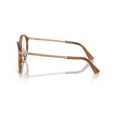 Persol 0PO3309V Vico 960 Striped Brown Round Unisex Eyeglasses