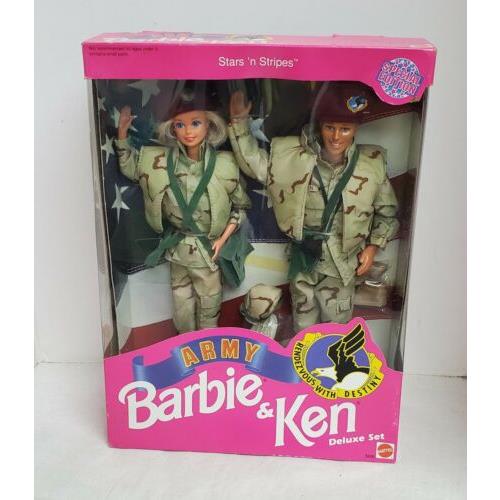 Army Barbie and Ken Stars `n Stripes Special Edition Deluxe Set 1992 Box