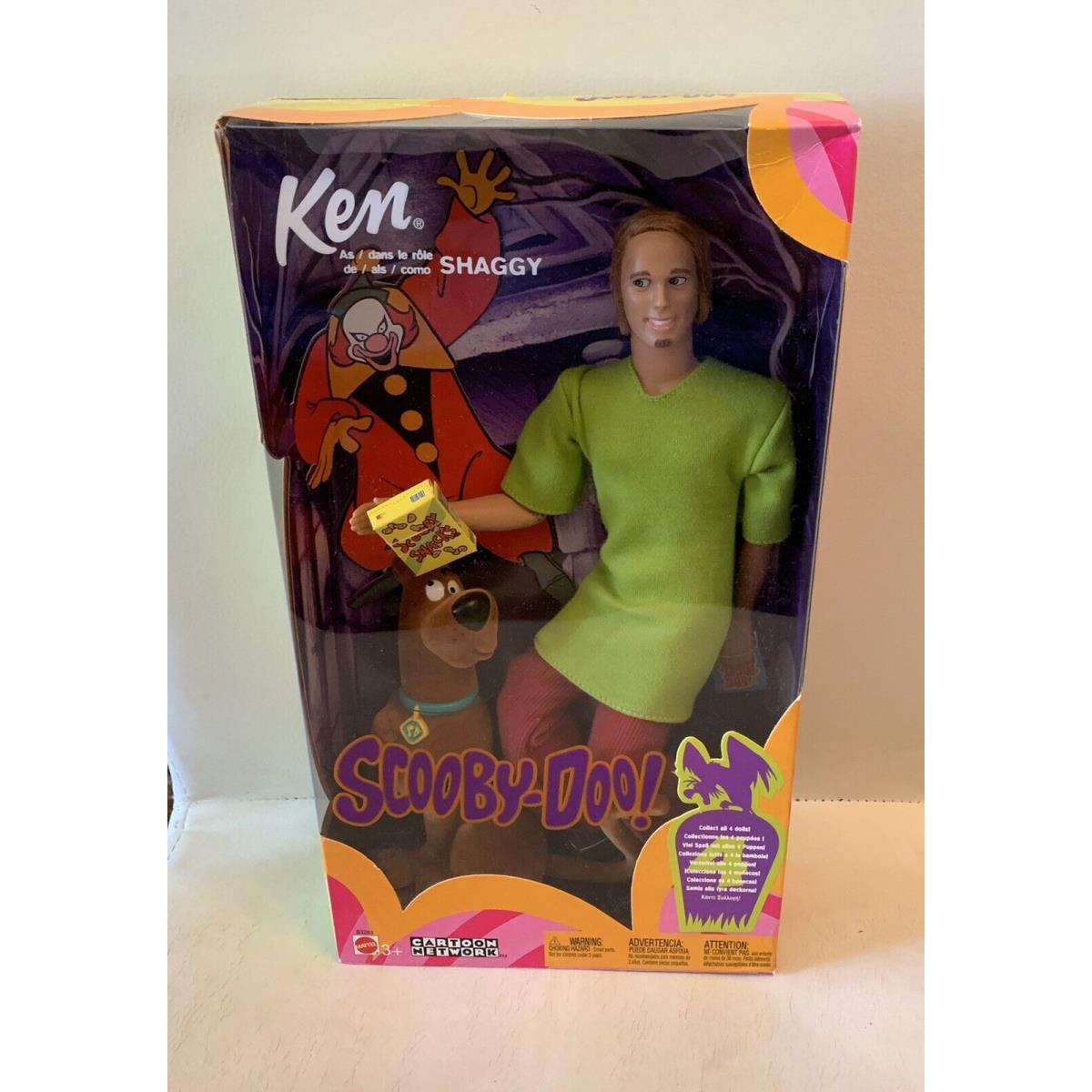 Barbie Ken as Shaggy and Scooby Doo Doll Mattel B3283 2002 Nrfb