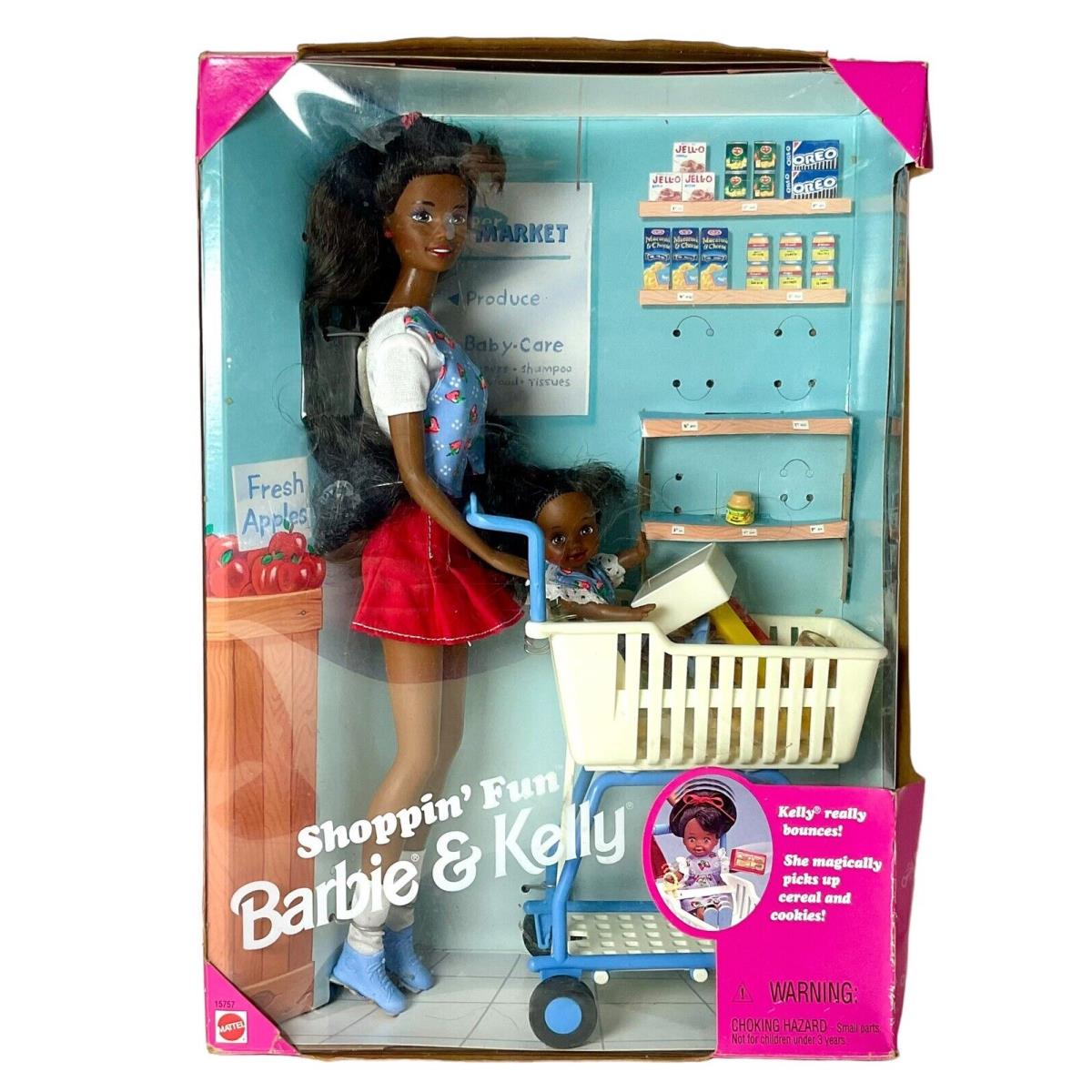 VTG1 995 Mattel Shoppin` Fun Barbie Kelly Doll Playset African American 15757