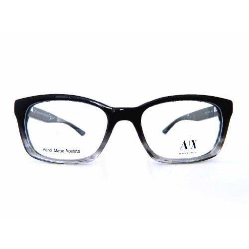 Armani Exchange AX232 0E4S Black/clear Plastic Eyeglasses Frame 50-16-140 Acetat