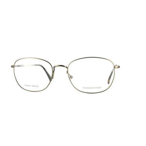 Giorgio Armani GA864 Vzh Brown Matte Round Slim Metal Eyeglasses Frame 52-18-145