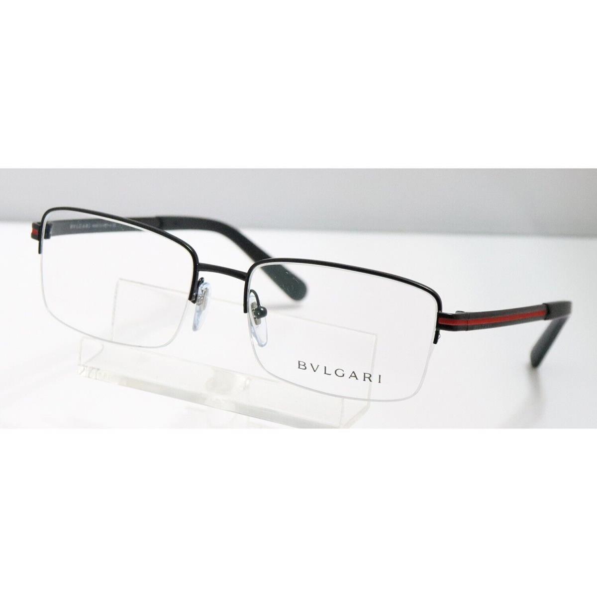 Men`s Bvlgari 1111 128 Matte Black Semi Rimless Eyeglasses