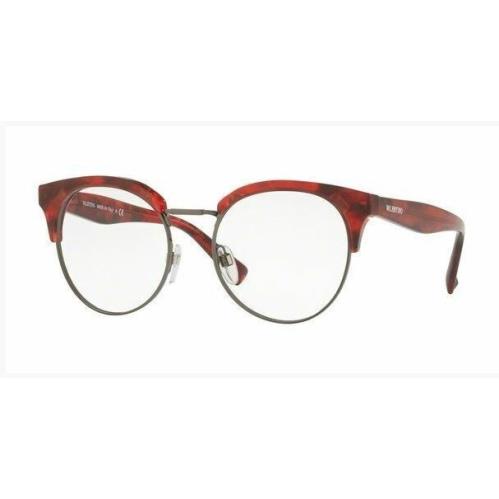 Valentino Eyeglasses VA3015 5020 Red Havana Frames 49MM Rx-able