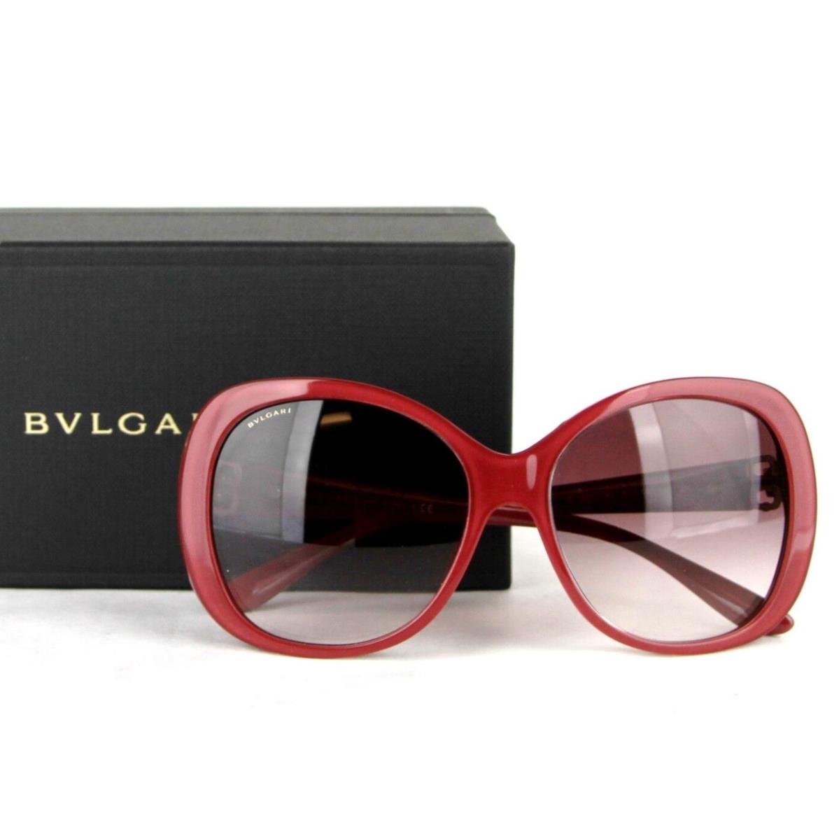 Bvlgari Sunglasses 8171-B 5380/8H 57-16 140 Raspberry Red Frames W/crystals