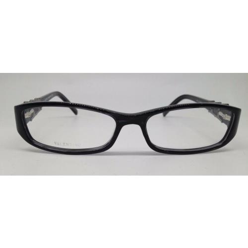 Valentino V 5548/U Black 0NRI Plastic Eyeglasses Frame W/stones 53-15-135 RX