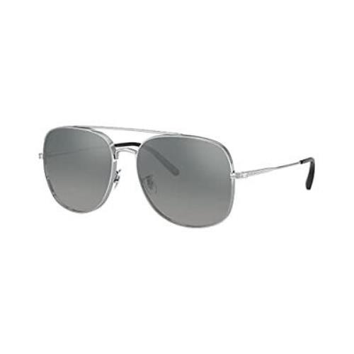 Oliver Sunglasses OV 1272S-50366I Silver W/dark Grey Lens 58mm - Silver Frame, Dark Grey Lens