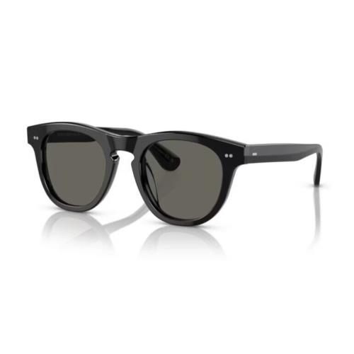 Oliver Peoples 0OV5509SU Rorke 1731R5 Black/carbon Grey 47mm Round Sunglasses - Frame: Black, Lens: Carbon Grey