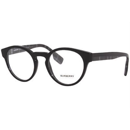 Burberry Grant BE2354 3996 Eyeglasses Men`s Black Full Rim Round Shape 49mm