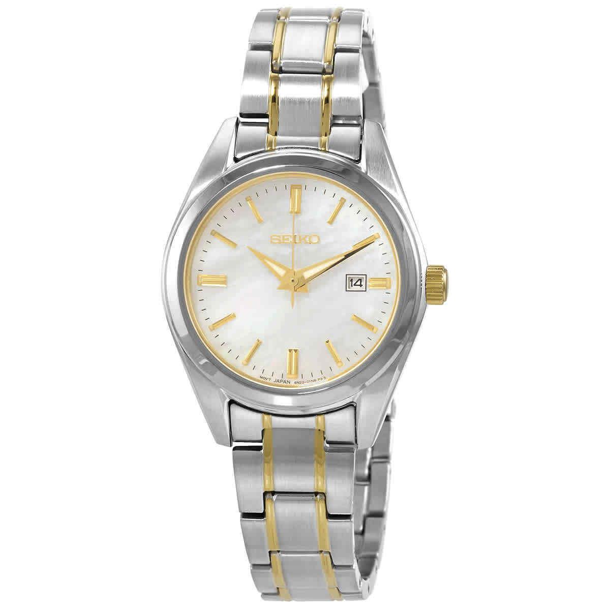 Seiko Quartz White Dial Two-tone Ladies Watch SUR636P1