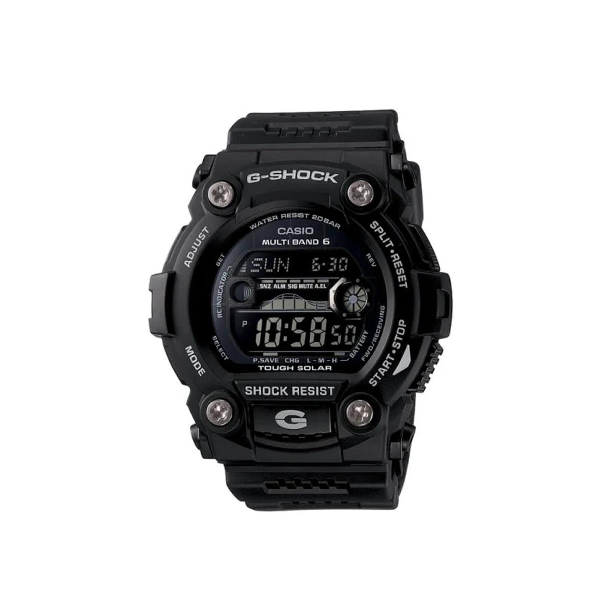 Casio G-shock G7900 Blackout Digital Tide Graph Resin Black Watch GW7900B-1