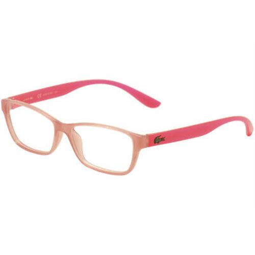 Lacoste Kids Eyeglasses L3803B L/3803/B 662 Pink Translucent Optical Frame 51mm