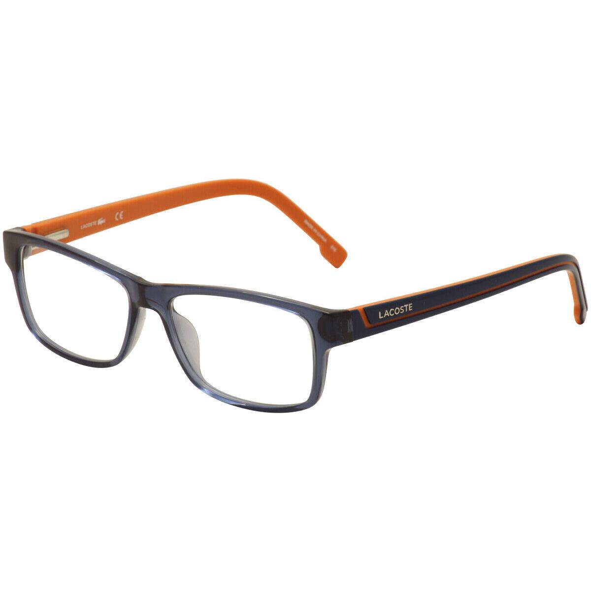 Lacoste Men`s Eyeglasses L2707 L/2707 421 Blue/orange Rim Optical Frame 53mm