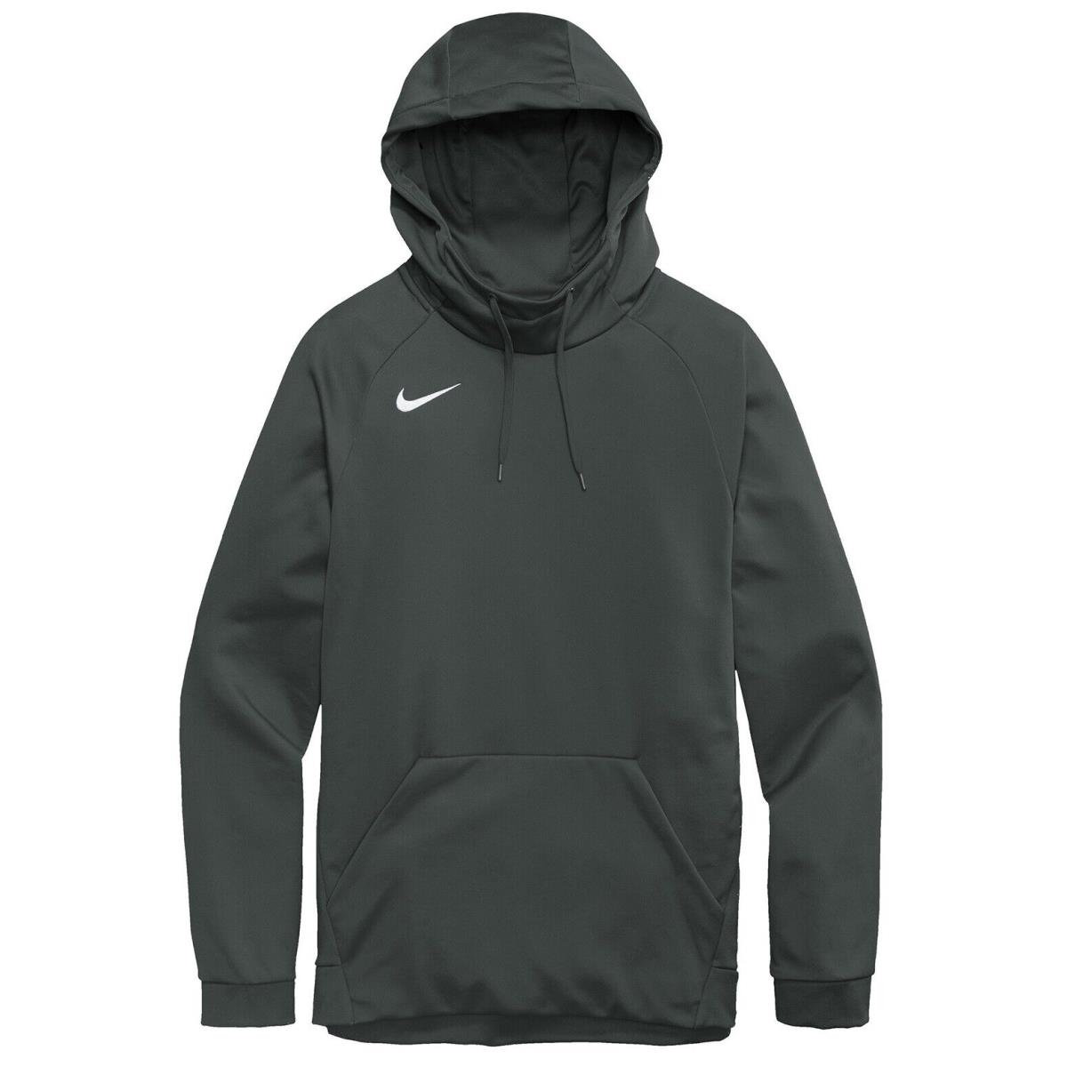 Men`s Nike Dri Fit / Therma-fit Fleece Pullover Hoodie Breaths Pocket. S-4XL Team Anthracite