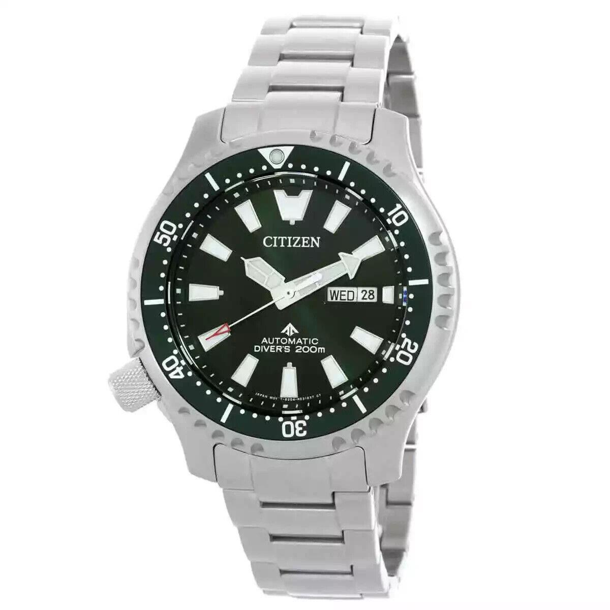Citizen Men`s Promaster Dive Automatic Green Dial Watch - NY0151-59X