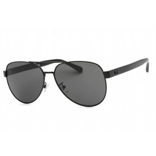 Coach Women`s Sunglasses Black Metal Aviator Frame Grey Lens 0HC7143 900387